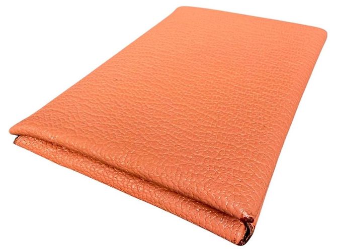 Monedero Hermès Calvi en piel de cabra rosa - vista 4