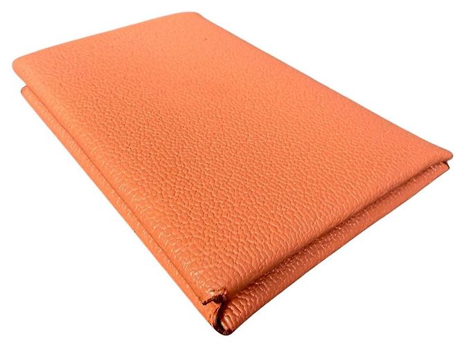 Monedero Hermès Calvi en piel de cabra rosa - vista 5