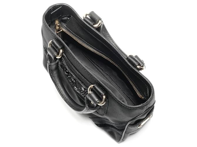 Céline Borsa a mano Celine Mini Micro Boogie in satin Nero - vista 12