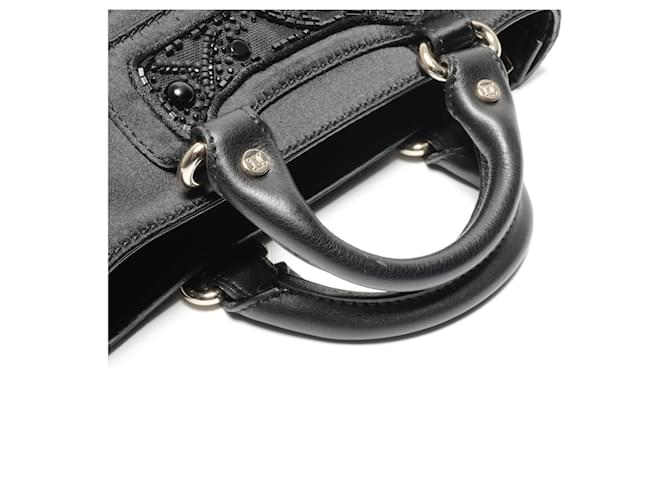 Céline Borsa a mano Celine Mini Micro Boogie in satin Nero - vista 13