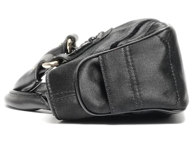 Céline Borsa a mano Celine Mini Micro Boogie in satin Nero - vista 4