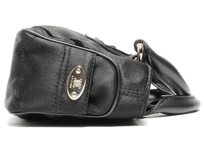 Céline Borsa a mano Celine Mini Micro Boogie in satin Nero - vista 5