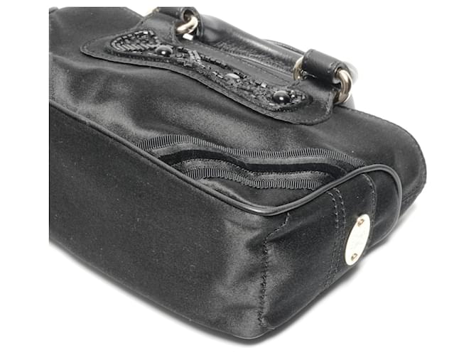 Céline Borsa a mano Celine Mini Micro Boogie in satin Nero - vista 7
