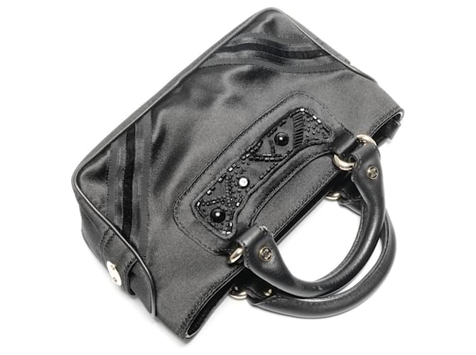 Céline Borsa a mano Celine Mini Micro Boogie in satin Nero - vista 9