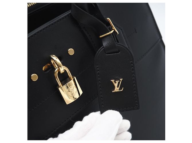 Borsa City Steamer MM Noir in pelle di vitello Louis Vuitton Nero - vista 13