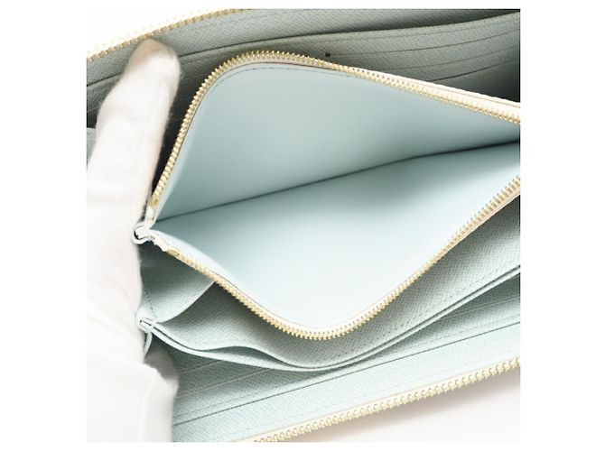 Cartera Zippy Damierious Louis Vuitton Blanco Azul Verde - vista 10