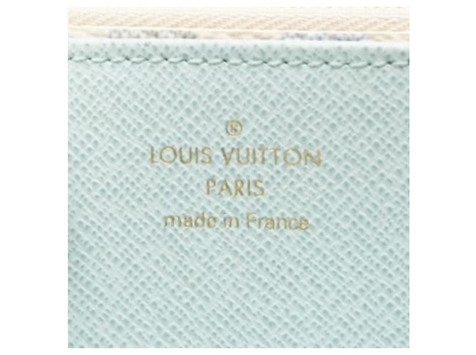 Cartera Zippy Damierious Louis Vuitton Blanco Azul Verde - vista 11