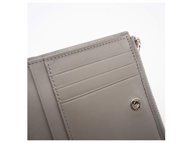 Billetera compacta slim de piel de ternera texturizada Loewe Castaño - vista 13
