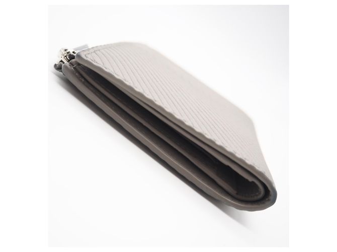 Billetera compacta slim de piel de ternera texturizada Loewe Castaño - vista 8