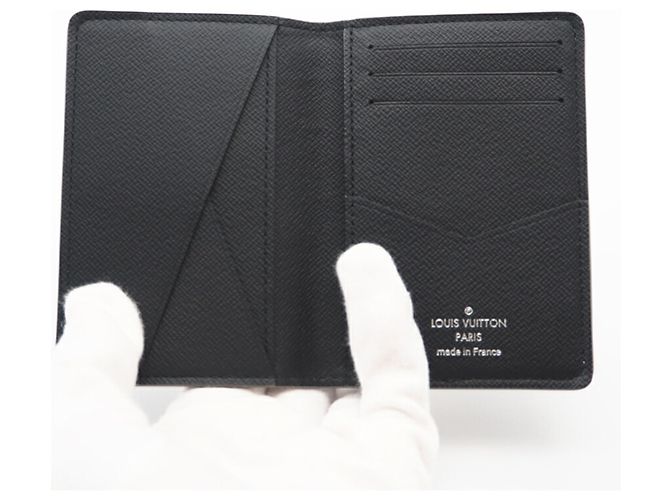 Organizer Louis Vuitton Taiga Card Case Brown Black - view 9