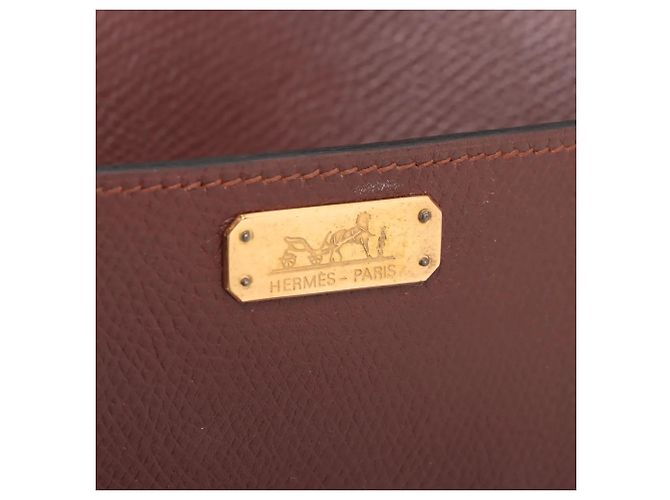 Bolsa de mão de couro Hermès Marrom - vista 6