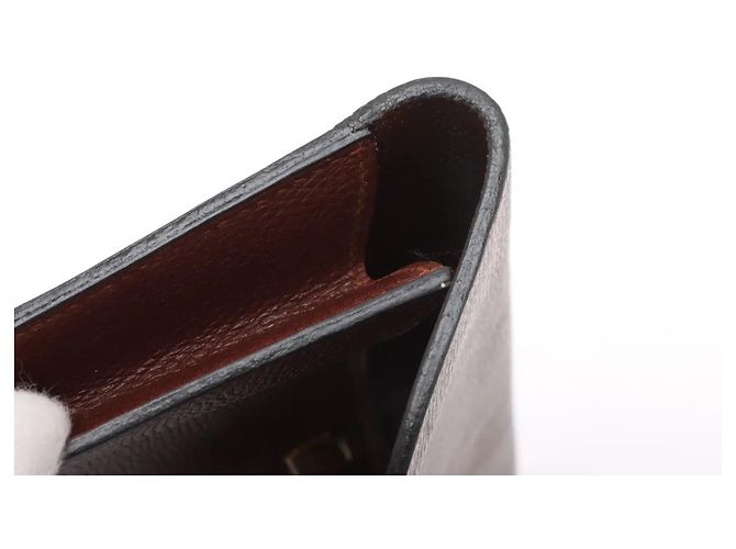 Bolsa de mão de couro Hermès Marrom - vista 9
