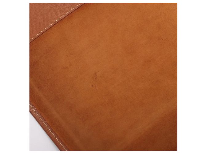 Pochette en cuir Couchel Dogon Meeting d'Hermès Marron - vue 7