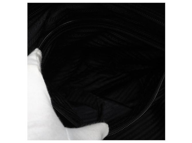 Borsa da viaggio Prada Saffiano Nero - vista 11