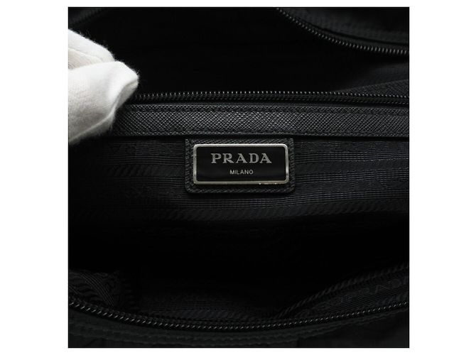 Borsa da viaggio Prada Saffiano Nero - vista 17