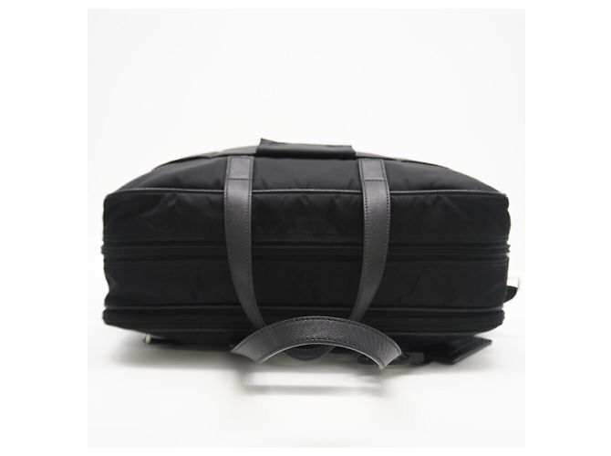 Borsa da viaggio Prada Saffiano Nero - vista 7