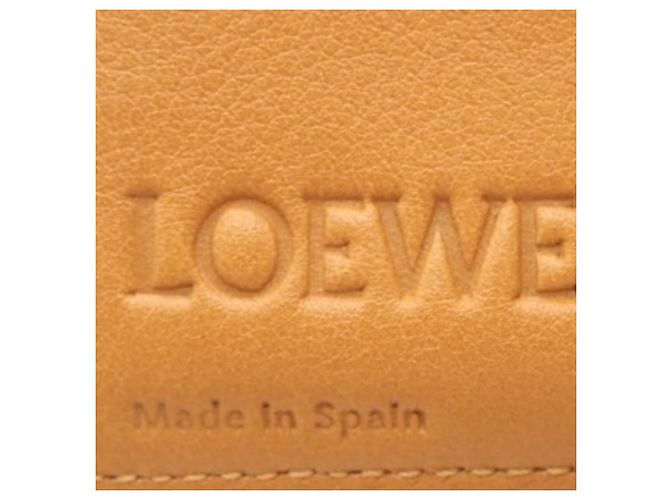 Loewe Soft Grain Kalbsleder Tri-Fold Geldbörse Orange - Ansicht 10