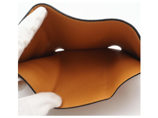 Loewe Soft Grain Kalbsleder Tri-Fold Geldbörse Orange - Ansicht 11