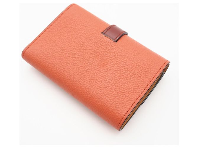 Loewe Soft Grain Kalbsleder Tri-Fold Geldbörse Orange - Ansicht 4