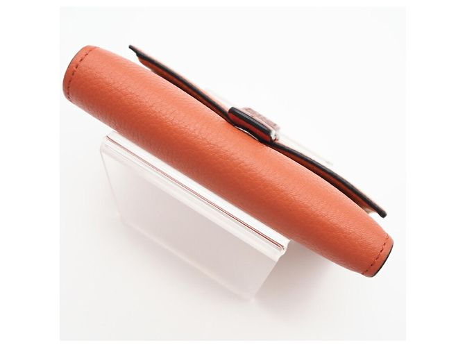 Loewe Soft Grain Kalbsleder Tri-Fold Geldbörse Orange - Ansicht 6