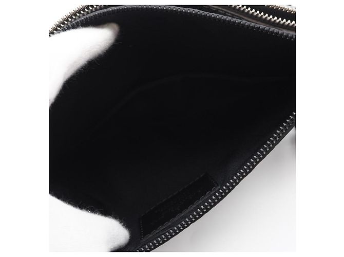 Pochette Trio Monogram Damier Glitter Taurillon NM M59682 di Louis Vuitton Nero Argento - vista 12