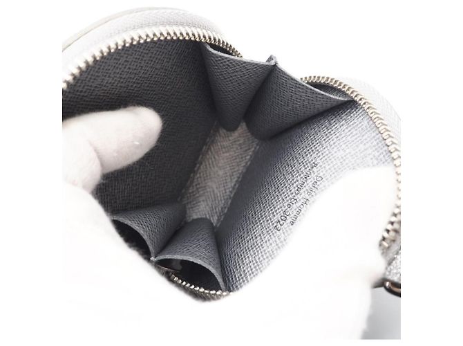Pochette Trio Monogram Damier Glitter Taurillon NM M59682 di Louis Vuitton Nero Argento - vista 6
