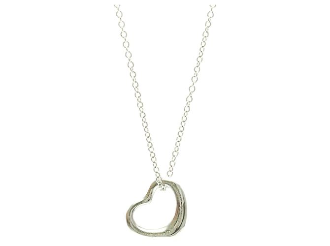 Tiffany & Co Tiffany Open Heart Platin-Halskette Silber - Ansicht 2