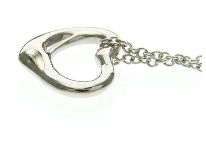 Tiffany & Co Tiffany Open Heart Platin-Halskette Silber - Ansicht 3