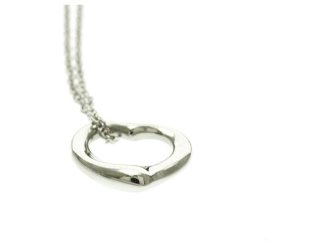 Tiffany & Co Tiffany Open Heart Platin-Halskette Silber - Ansicht 4
