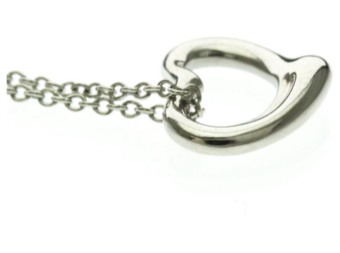 Tiffany & Co Tiffany Open Heart Platin-Halskette Silber - Ansicht 5