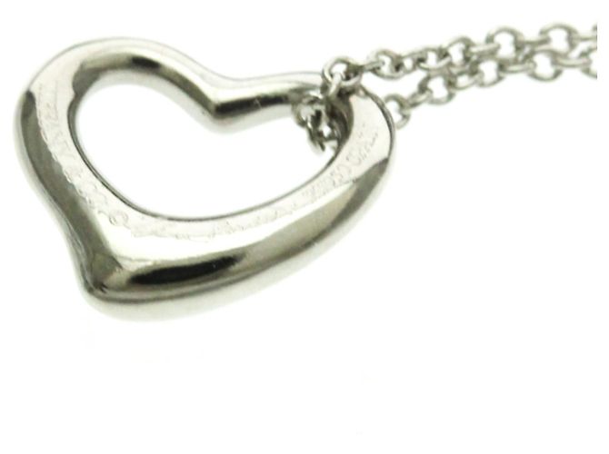Tiffany & Co Tiffany Open Heart Platin-Halskette Silber - Ansicht 7