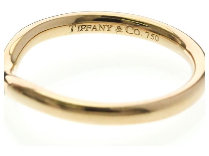 Tiffany & Co Anello Curvo Tiffany con 3 Diamanti in Oro Rosa D'oro - vista 6