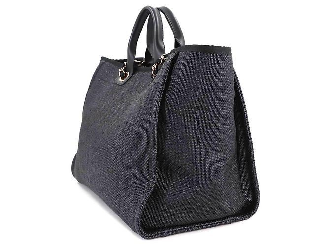 Timeless Chanel Deauville GM Borsa 2 in 1 con Catena Nero Grigio antracite - vista 4