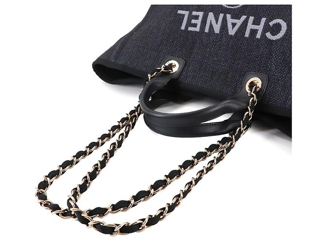 Timeless Chanel Deauville GM Borsa 2 in 1 con Catena Nero Grigio antracite - vista 6