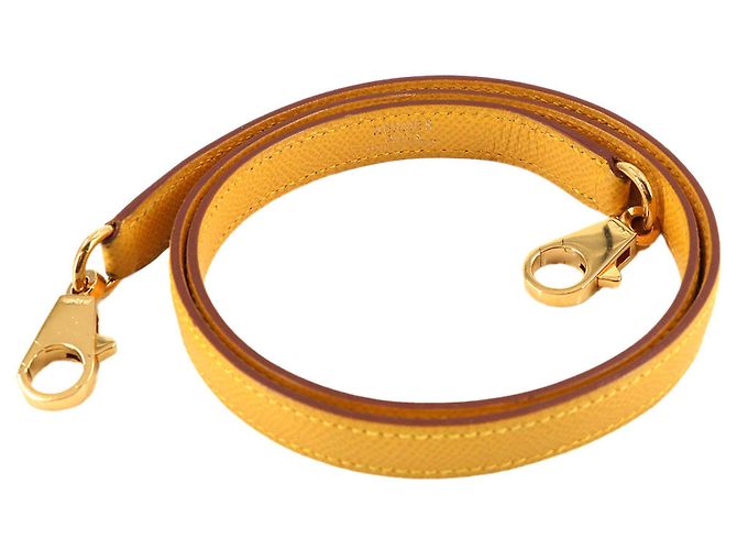 Tracolla Hermès Hermès Couchvel Epsom Giallo - vista 2