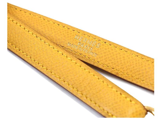 Tracolla Hermès Hermès Couchvel Epsom Giallo - vista 4