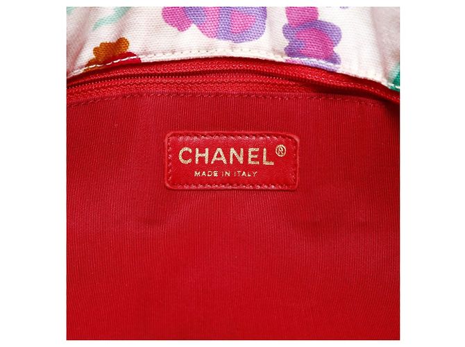 Chanel Canvas Blumen Einkaufstasche Mehrfarben - Ansicht 11