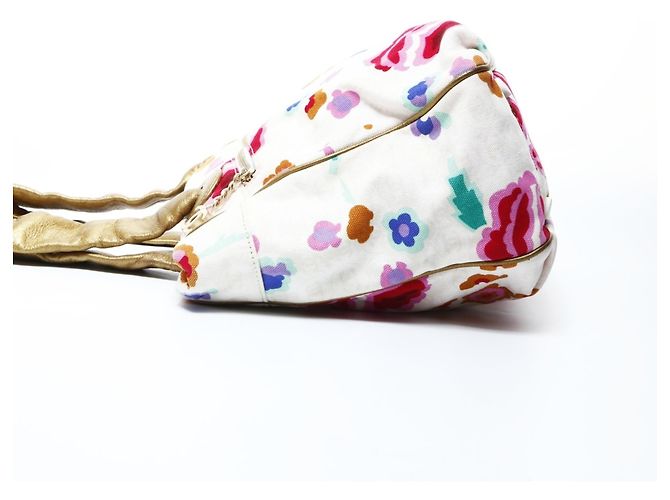Chanel Canvas Blumen Einkaufstasche Mehrfarben - Ansicht 4