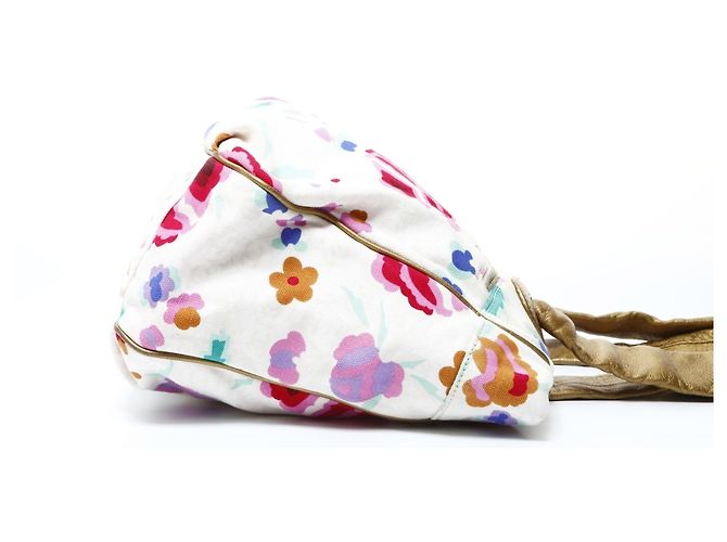 Chanel Canvas Blumen Einkaufstasche Mehrfarben - Ansicht 5