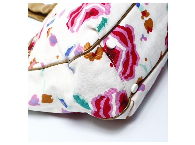 Chanel Canvas Blumen Einkaufstasche Mehrfarben - Ansicht 6