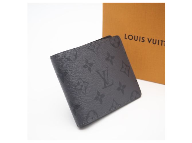 Portafoglio Slender Bifold Eclipse di Louis Vuitton Marrone Nero - vista 2
