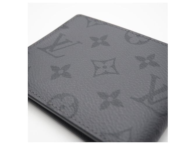Portafoglio Slender Bifold Eclipse di Louis Vuitton Marrone Nero - vista 4
