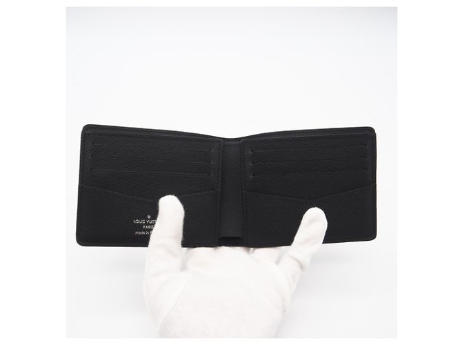 Portafoglio Slender Bifold Eclipse di Louis Vuitton Marrone Nero - vista 9