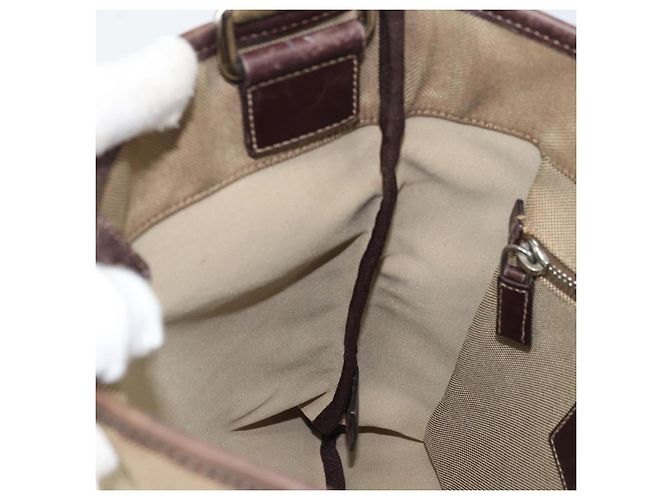 PRADA Schultertasche aus Canvas Beige Silber Authentisch 172784 - Ansicht 18