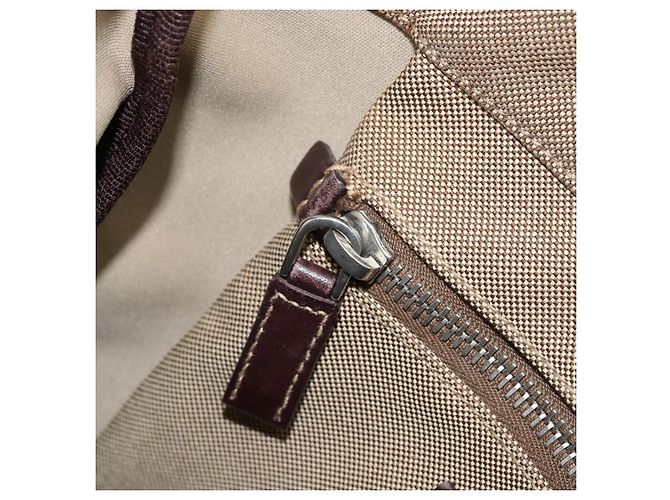PRADA Schultertasche aus Canvas Beige Silber Authentisch 172784 - Ansicht 19