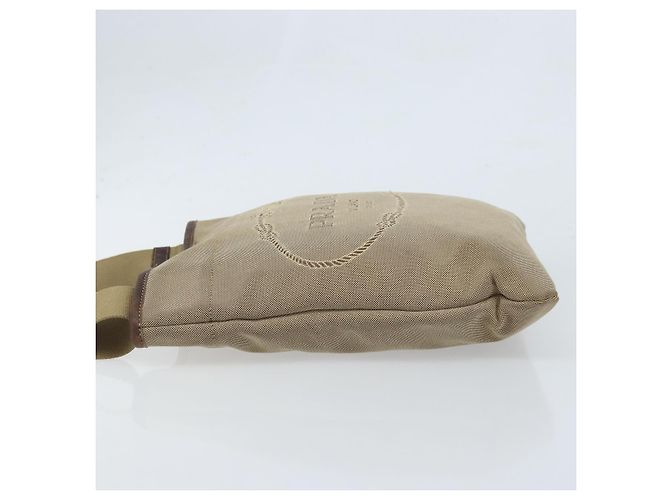 PRADA Schultertasche aus Canvas Beige Silber Authentisch 172784 - Ansicht 5