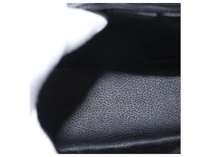 Céline Borsa a Spalla in Tela Macadam CELINE in Pelle PVC Nera e Dorata Auth 171442V Nero D'oro - vista 17