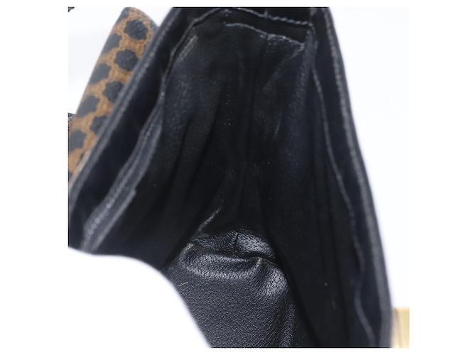 Céline Borsa a Spalla in Tela Macadam CELINE in Pelle PVC Nera e Dorata Auth 171442V Nero D'oro - vista 18