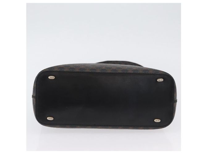 Céline Borsa a Spalla in Tela Macadam CELINE in Pelle PVC Nera e Dorata Auth 171442V Nero D'oro - vista 9
