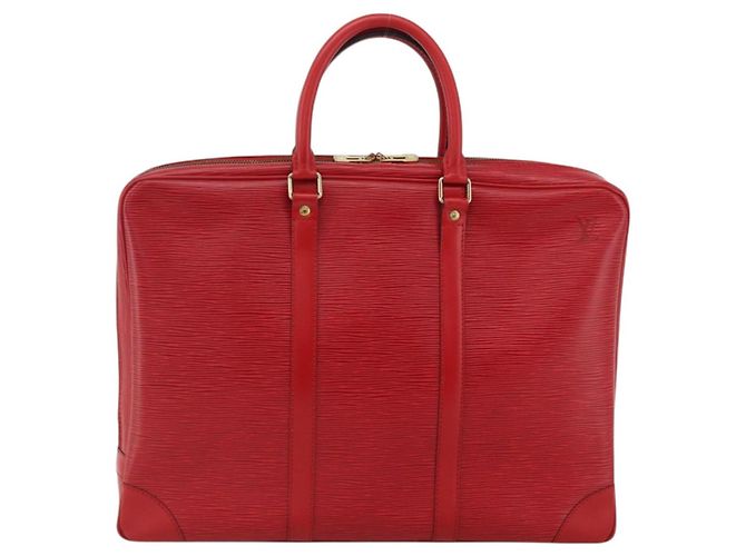 LOUIS VUITTON Epi Porta Documenti da Viaggio Borsa Business Rossa M54477 LV Auth LNZ498 Rosso - vista 13